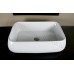 Bathroom Ceramic Porcelain Vessel Sink 7742N1 Brushed Nickel faucet and Drain - B00NVOTDXM